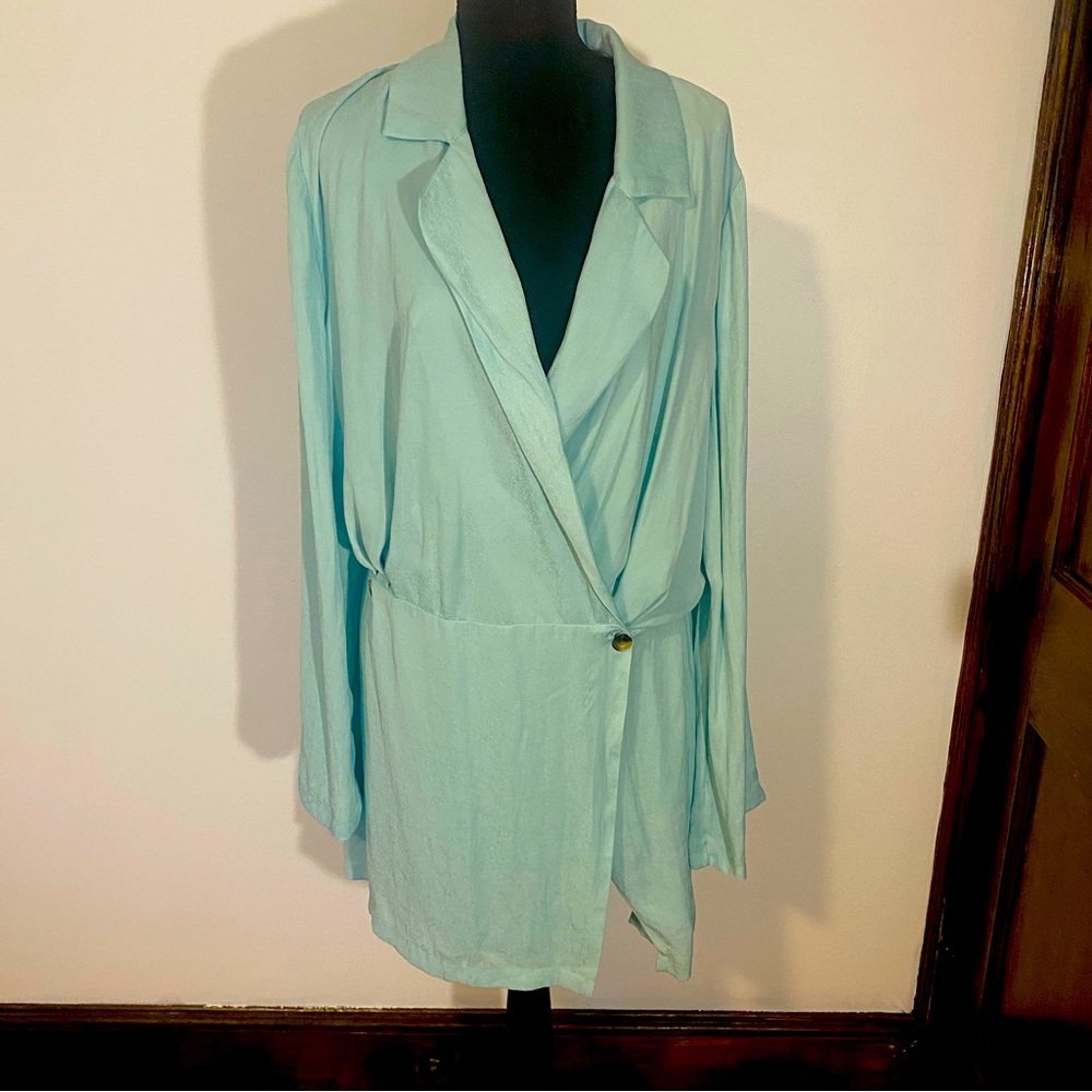 Beautiful long sleeve mint dress.